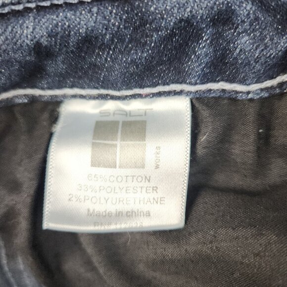 Women's Slim Fit Mid Rise Straight Tapered Leg Blue Jeans Size 12 Stretch Ankle - Picture 5 of 11